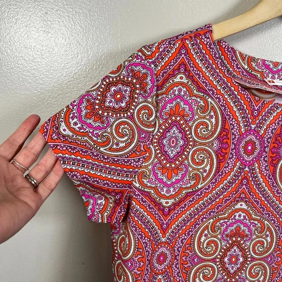 Jude Connally Ella Shift Dress Size Medium Pink Stretch Wrinkle Resistant Travel - Picture 4 of 7